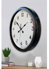 ® Black Classic 52 Cm Metal Modern Ve Şık Duvar Saati