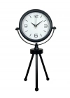 ® Black Elegant Metal Üç Ayaklı Masa Saati