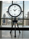 ® Black Elegant Metal Üç Ayaklı Masa Saati