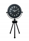 ® Black Luxury Modern Üç Ayaklı Metal Masa Saati