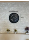 ® Black Noble 40 Cm Metal Modern Duvar Saati