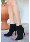 Blan Siyah Süet Topuklu Bot
