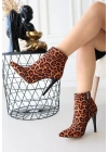 Blan Zebra Saten Topuklu Bot
