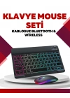 Bluetooth 5.3 Destekli Şarjlı Taşınabilir Klavye + Mouse Kombinasyonu