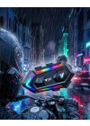 Bluetooth 5.3 Motosiklet Kask Intercom Kulaklık 1000 Metre IPX6 Su Geçirmez