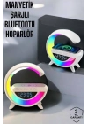 Bluetooth Hoparlör 15W Kablosuz Hızlı Şarj LED Gece Lambası