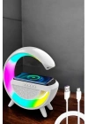Bluetooth Hoparlör 15W Kablosuz Hızlı Şarj LED Gece Lambası
