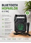 Bluetooth Hoparlör Mikrofonlu Taşınabilir Ses Sistemi FM Radyo, USB, SD Kart ve TWS Özellikli
