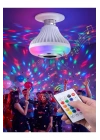 ® Bluetooth RGB LED Hoparlörlü Akıllı Ampul - Renkli Müzikli a ve Kumanda
