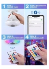 ® Bluetooth RGB LED Hoparlörlü Akıllı Ampul - Renkli Müzikli a ve Kumanda