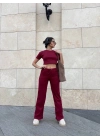 Bol paça pantolonlu alt üst takım