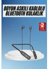 Boyun Bantlı Kablolu Yüksek Ses Kaliteli Bluetooth Kulaklık Uzun Pil Ömrü 100 saat sarj