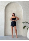 Brodeli şort etek s255075