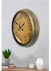 ® Bronz Nostalji 40 Cm Metal Eskitme Duvar Saati
