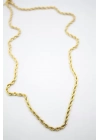 Burgu Zincir Kolye 60cm-4mm - Altın