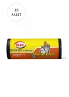 Büyük Boy Çöp Torbası 65 x 80 cm 10 Lu Rulo x 10 Paket = 100 Adet (Siyah)
