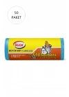 Büyük Boy Çöp Torbası 65 x 80 cm 10 Lu Rulo x 50 Paket = 500 Adet (Mavi)