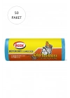 Büyük Boy Çöp Torbası 65 x 80 cm 10 Lu Rulo x 50 Paket = 500 Adet (Mavi)