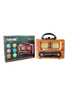 ®  Büyük Boy Retro, Nostaljik, Ahşap Tasarım Bluetooth Hoparlörlü, Şarjlı, Taşınabilir FM/AM Destekli Radyo NS-6635