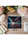 Buzlu Yüzeyde Meteor Yağmuru Mousepad - 19x23 cm 2 mm Dikdörtgen İthal Baskılı Mouse Pad