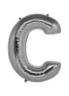 C Harf Folyo Balon Gümüş Renk  40 İnç