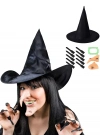 Cadı Kostüm Seti - Cadı Şapkası, Cadı Tırnakları, Cadı Burnu, Cadı Çenesi, Cadı Dişi