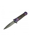 Çakı Mor 22 Cm Yarı Otomatik , Kemerlikli