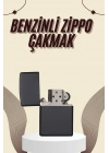 Çakmak Parlak Siyah Benzinli Çakmak Cep Boy Doldurulabilir