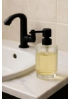 Cam Şeffaf Sıvı Sabunluk 200 ml Banyo Lavabo