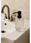 Cam Şeffaf Sıvı Sabunluk 200 ml Banyo Lavabo