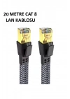® Cat 8 LAN Kablosu –Ethernet Kablosu Örgü Kaplama, Yüksek Hızlı