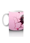Çatlak Duvar Arasında Pembe Temalı Sevimli Koala - Baskılı kahve kupası
