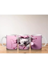 Çatlak Duvar Arasında Pembe Temalı Sevimli Koala - Baskılı kahve kupası