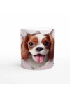 Çatlak Duvardan Bakan Cavalier King Charles Temalı Baskılı Kupa Bardak