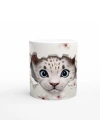 Çatlak Duvardan Bakan Kar Leoparı Yavrusu Temalı Baskılı Kupa Bardak
