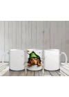 Çatlak Duvardan Bakan Şapkalı Beagle – Baskılı Kahve Kupası