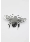 Çelik Arı Broş - Gümüş