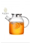 Çelik Kapaklı Borosilikat Cam Demlik 1500ML Royaleks-CM-2003