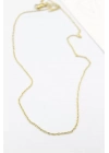 Çelik Zincir Kolye - 45 cm - Altın