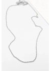 Çelik Zincir Kolye - 45 cm - Gümüş
