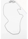 Çelik Zincir Kolye - 45 cm - Gümüş