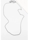 Çelik Zincir Kolye - 45 cm - Gümüş