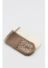 Çemberli Basic Penye Kaymaz Soket Çorap 2li 10146 Kahve