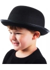 Charlie Chaplin Stil Çocuk Şapkası – Siyah Melon Parti Şapkası