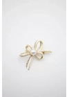 Çiçek Broş - Altın