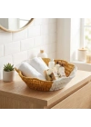®  Çiçek Model Çift Renkli Plastik Rattan Ekmek ve Meyve Sepeti - Çok Amaçlı Banyo ve Mutfak Düzenleyici - Yıkanabilir Organizer