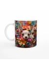 Çiçek Taçlı Chihuahua Temalı Baskılı Kupa Bardak