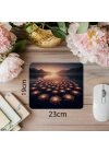 Çiçekle Kurulan Simetri Mouse Pad - 19x23 cm 2 mm Dikdörtgen İthal Baskılı Mouse Pad