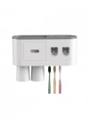 Çift Dispenserli Diş Macunu Sıkacağı 6 Fırçalık Bardaklı Banyo Organizer