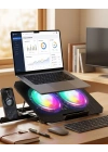Çift Fanlı Laptop Soğutucu RGB Işıklı Sessiz Notebook Standı